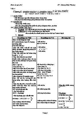 Giáo án Đại số lớp 8 - Học kì I - Năm học 2013-2014 - Dương Nhật Phương